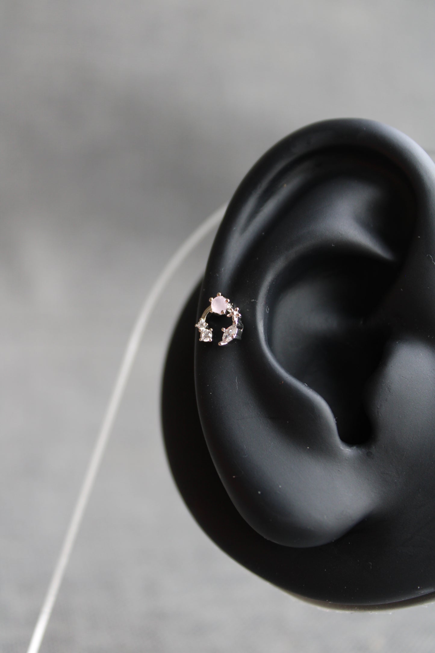 Pink Union Cartilage Earring (Silver)