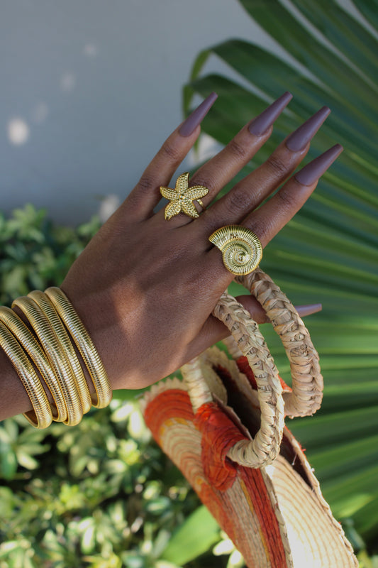 Gold Starfish Ring