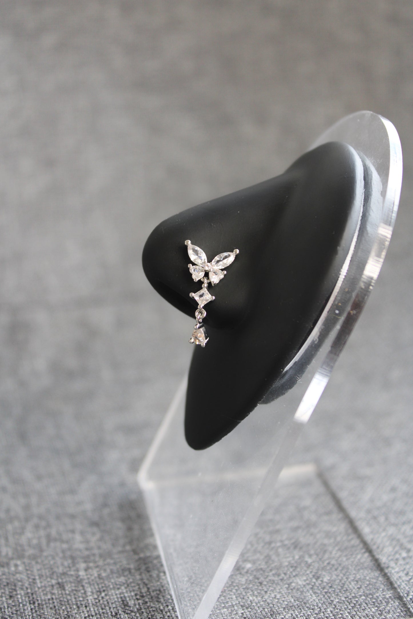 Madam Butterfly Nose Ring (Silver)