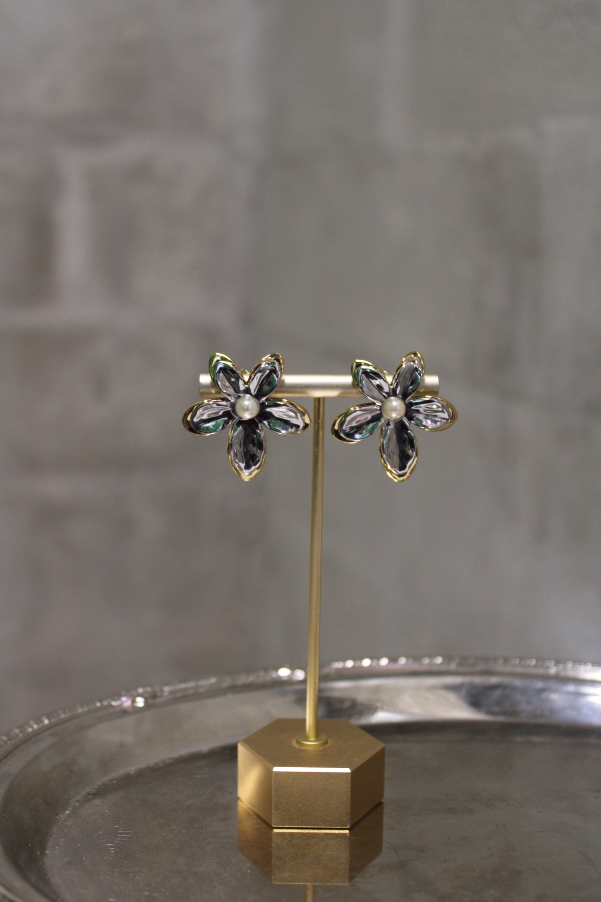 Flora Chrome Earrings