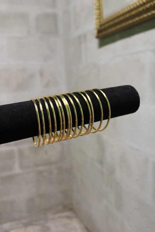 Gold DC Bangles (Set of 7)