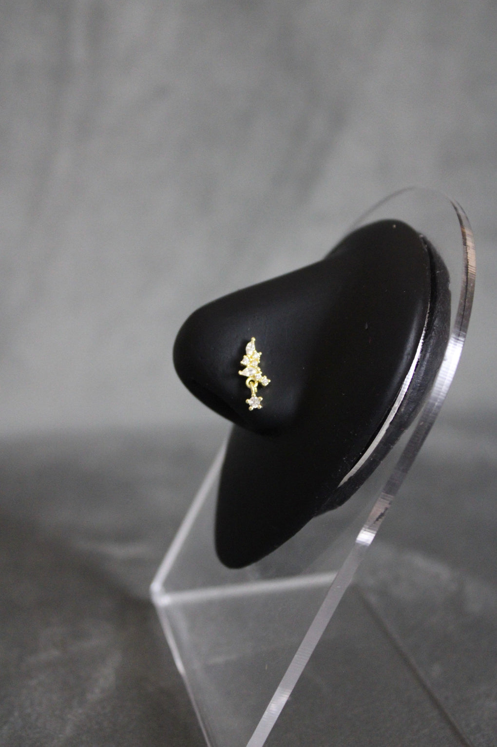 Gold CZ Nose Ring
