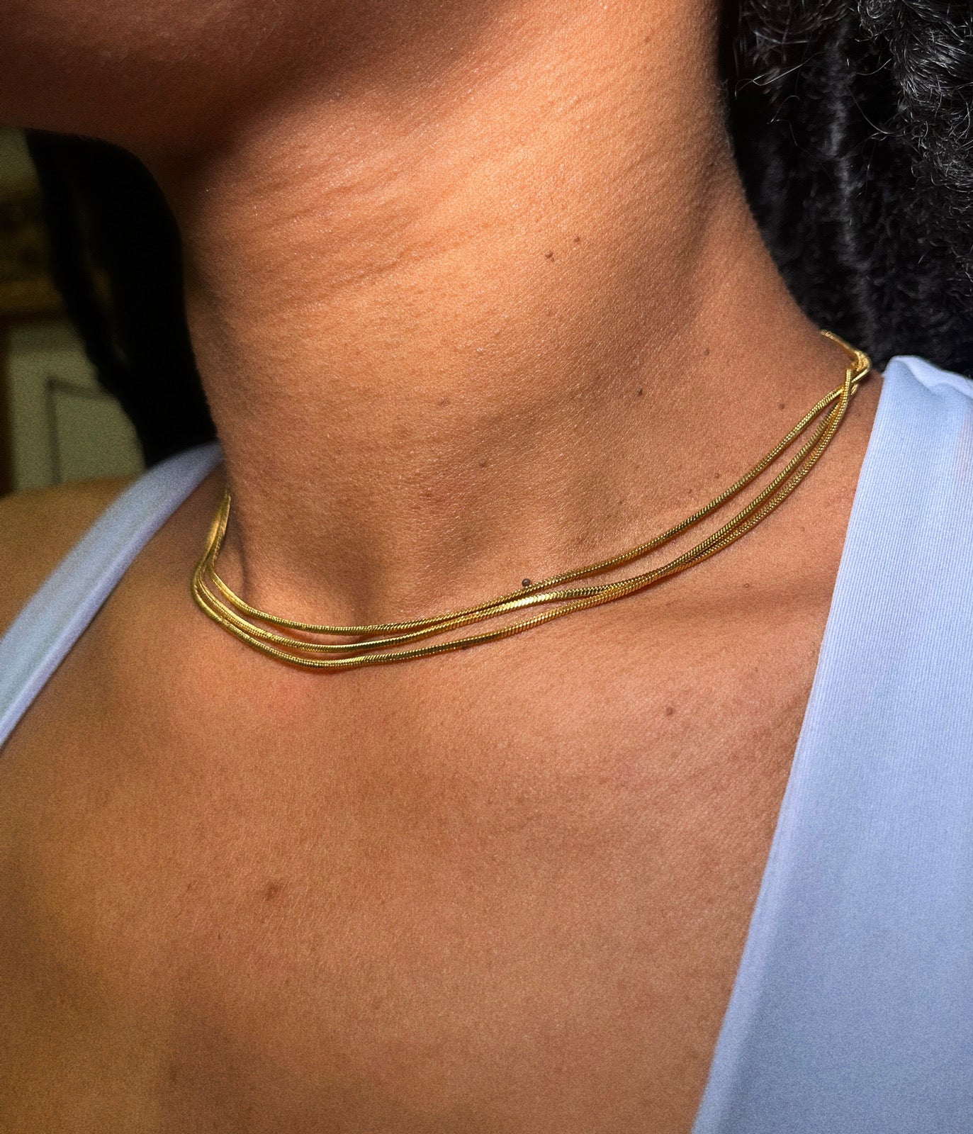 Gold Layered Snake Chain Necklace