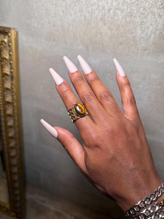 Brown Iridescent Ring