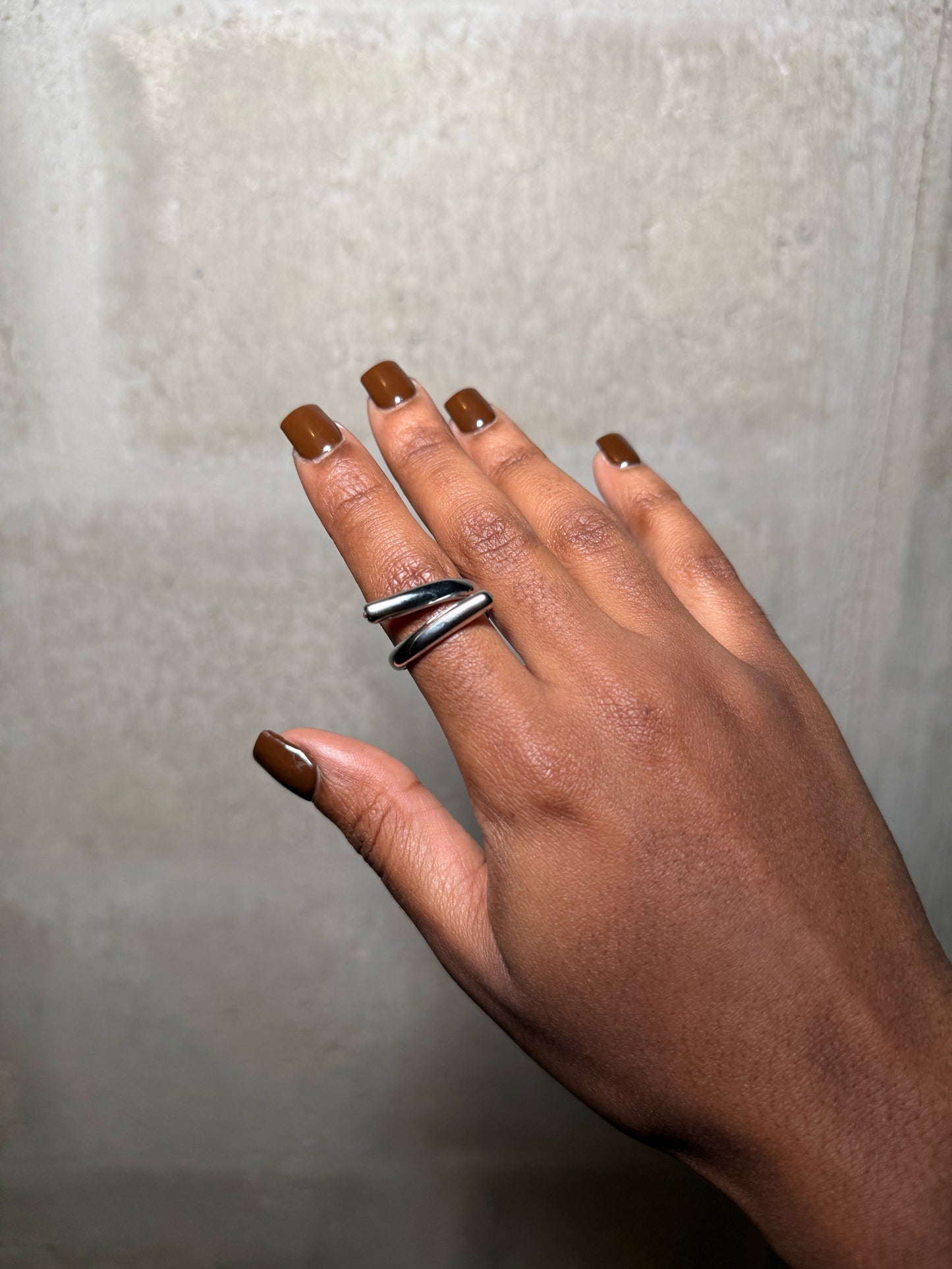 Silver Double Bar Ring