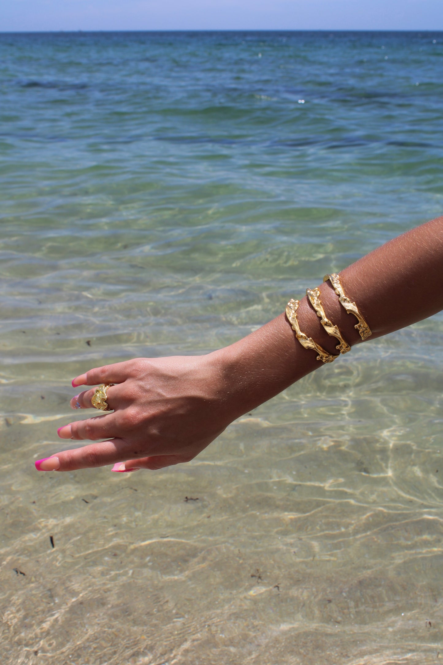 Gold Melted Cuff