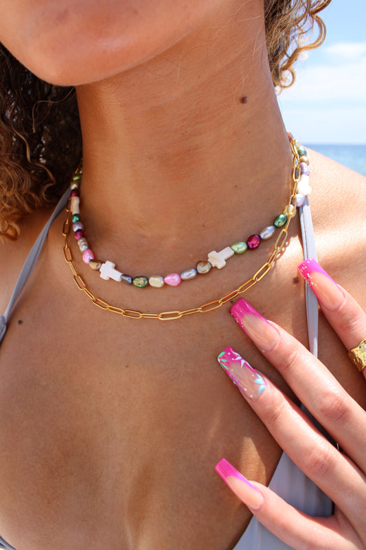 Gold Paperclip Necklace